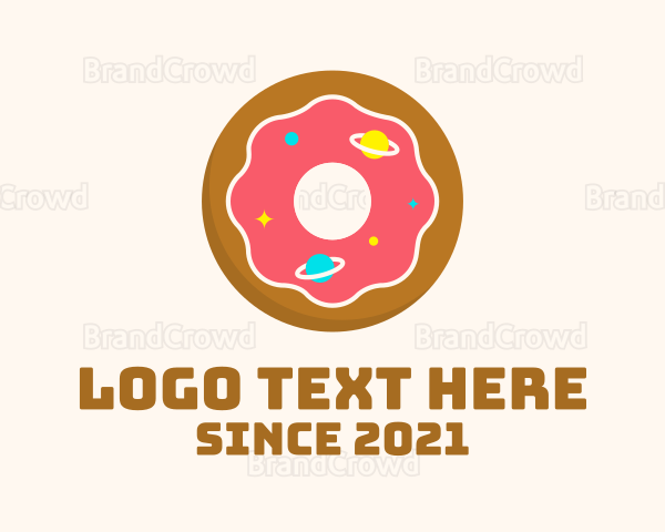 Galaxy Doughnut Dessert Logo