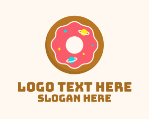 Galaxy Doughnut Dessert Logo