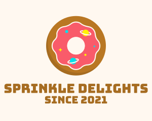 Galaxy Doughnut Dessert logo design