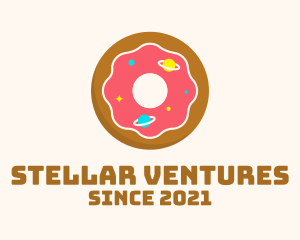 Galaxy - Galaxy Doughnut Dessert logo design