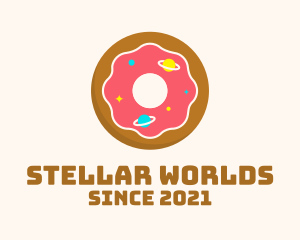Planets - Galaxy Doughnut Dessert logo design