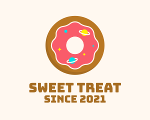 Doughnut - Galaxy Doughnut Dessert logo design