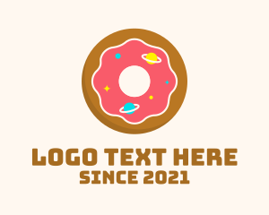 Doughnut Shop - Galaxy Doughnut Dessert logo design