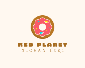 Galaxy Doughnut Dessert logo design