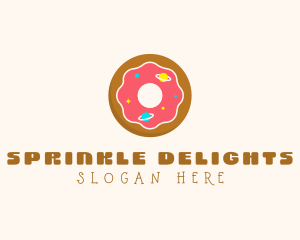 Galaxy Doughnut Dessert logo design