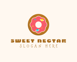 Galaxy Doughnut Dessert logo design