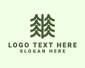 Organic - Pine Forest Nature logo design