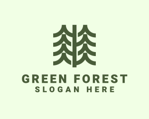 Pine Forest Nature  logo design