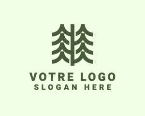 Tree Planting - Pine Forest Nature logo design