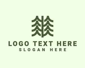 Eco - Pine Forest Nature logo design