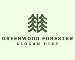 Pine Forest Nature  logo design