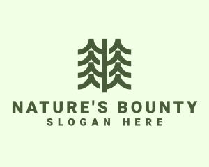 Pine Forest Nature  logo design