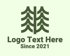 Pine Forest Nature  Logo