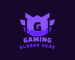 Gaming Wing Shield Arcade logo design