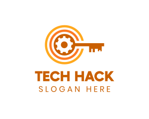 Hack - Gear Key Letter C logo design