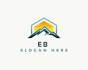 Mountain Peak Hiking Logo