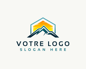 Mountain Peak Hiking Logo