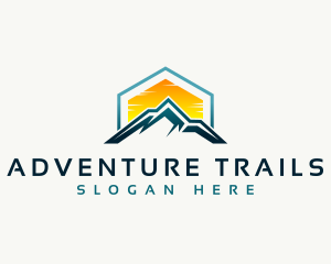 Mountain Peak Hiking logo design