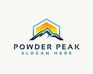 Mountain Peak Hiking logo design