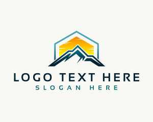 Mountain Peak Hiking Logo