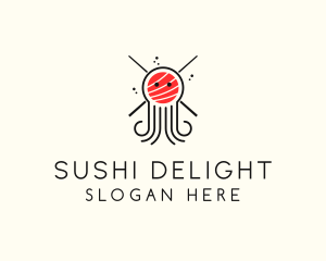 Sushi - Seafood Sushi Octopus logo design