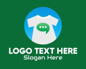 Typing - Message Bubble Shirt logo design