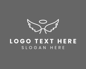 Inspirational - Heavenly Angel Wings logo design