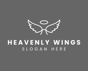 Heavenly Angel Wings logo design