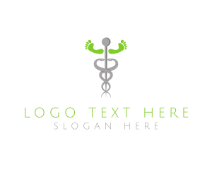 Feet - Caduceus Feet Clinic logo design