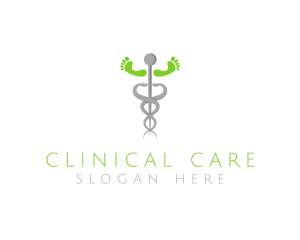 Caduceus Feet Clinic logo design