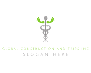 Symbol - Caduceus Feet Clinic logo design