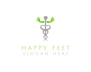 Caduceus Feet Clinic logo design