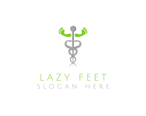 Caduceus Feet Clinic logo design