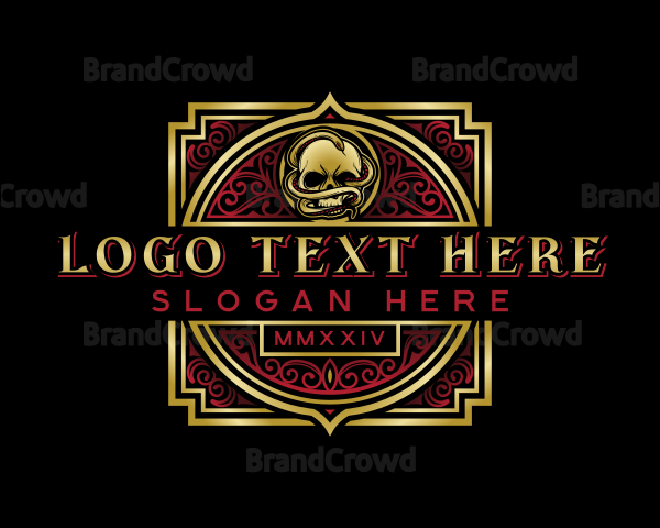 Serpent Skull Snake Logo