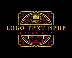 Horror - Serpent Skull Snake logo design