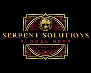 Serpent Skull Snake logo design