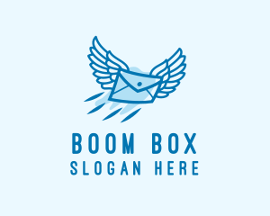 Flying Mail Envelope logo design