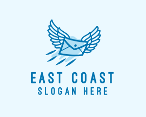 Flying Mail Envelope logo design