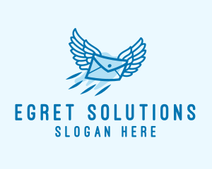 Flying Mail Envelope logo design