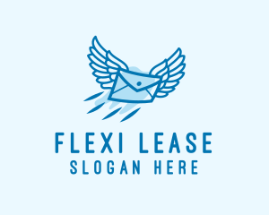 Flying Mail Envelope logo design