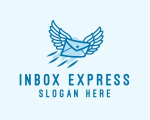 Email - Flying Mail Envelope logo design