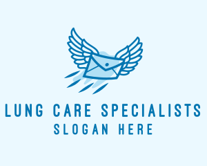 Flying Mail Envelope logo design