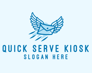 Flying Mail Envelope logo design