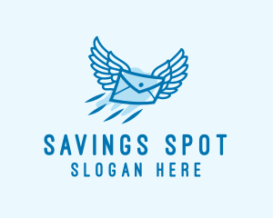 Flying Mail Envelope logo design