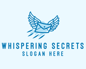 Flying Mail Envelope logo design