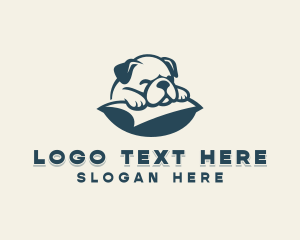 Puppy - Pitbull Pug Dog logo design