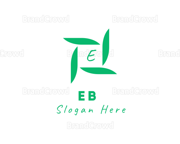 Organic Leaf Floral Branch Logo