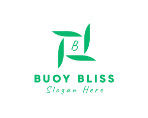 Organic Leaf Floral Branch  logo design