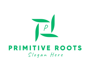 Organic Leaf Floral Branch  logo design