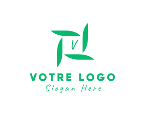 Organic Leaf Floral Branch  logo design